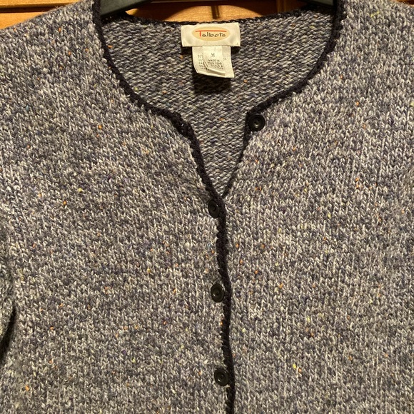Talbots Grey & Black Wool Knitted Cardigan - Picture 3 of 12